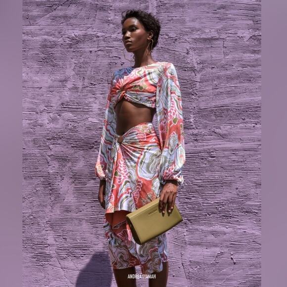 Andrea Iyamah Behati Skirt Mushroom Print - Picture 8 of 15